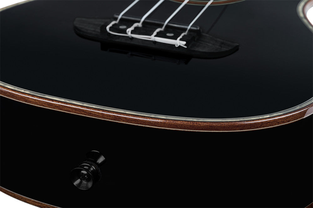 ORTEGA Onyx Serie Konzert Ukulele 4 String - Spruce / Mahogany Black + Bag