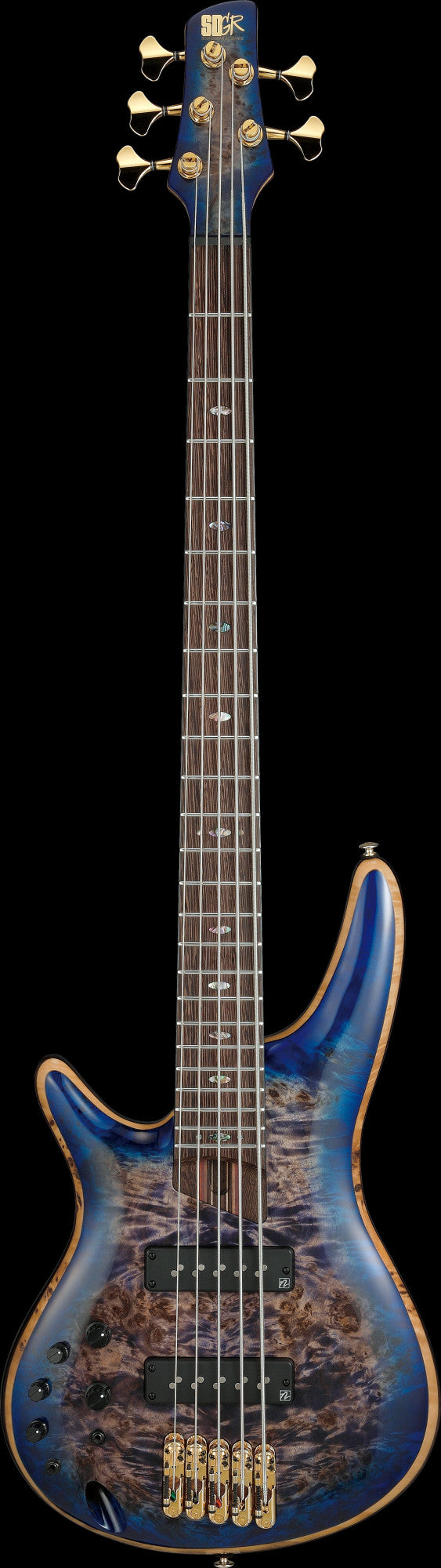 IBANEZ Premium SR Electric Bass 5-String Lefty - Cerulean Blue Burst + Gig Bag