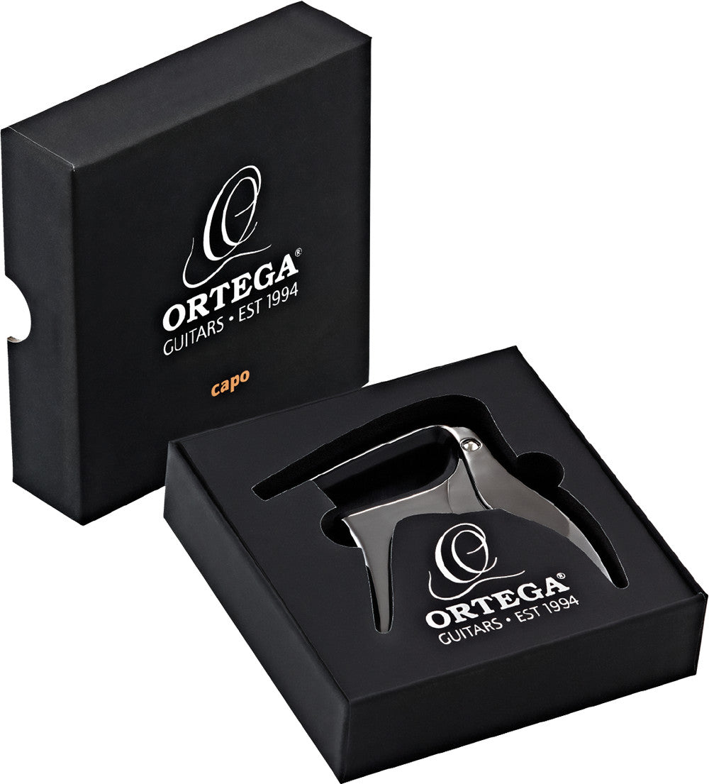 ORTEGA Flat Guitar Capo - Black Chrome