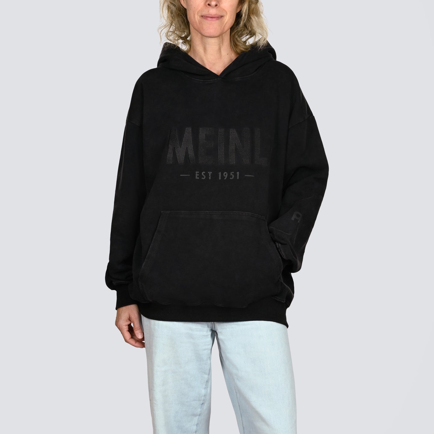 MEINL Cymbals Oversized Hoodie Vintage Logo Denim Gray - Größe XXXL