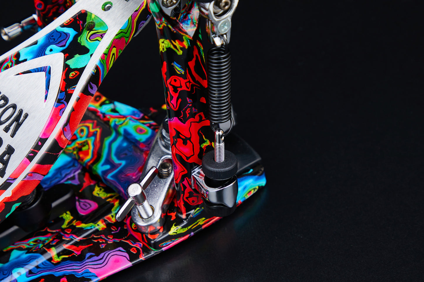TAMA 50th Limited Iron Cobra Power Glide Twin Pedal - Marble Psychedelic Rainbow Finish