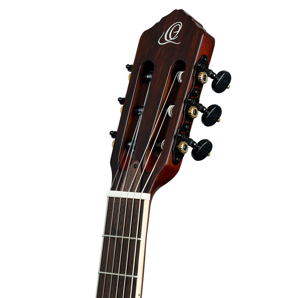 ORTEGA TourPlayer DeLuxe Nylon String Guitar 6-String Lefty - Spruce Black + Gig Bag