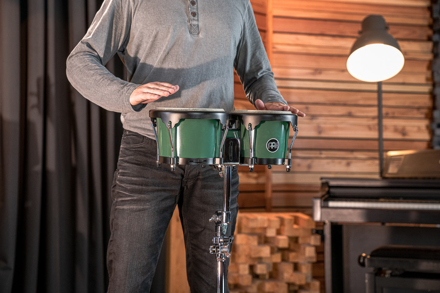 MEINL Percussion Journey Series Bongo 6 1/2" Macho & 7 1/2" Hembra - Forest Green