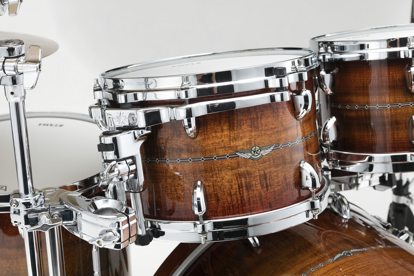 TAMA STAR Bubinga Rack Tom 8" x 6" Sunset Australian Acacia Burst/Chrom HW/mit Inlay (Outside)