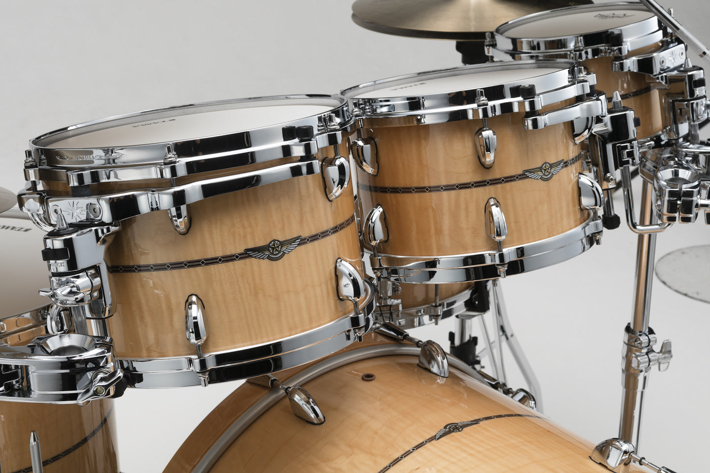 TAMA STAR Maple Shell Kit 4 teilig - Glossy Natural Curly Maple/Chrom HW