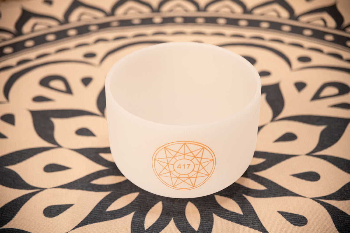 MEINL Sonic Energy Solfeggio Crystal Singing Bowl 10" - G#4/Re/417 Hz