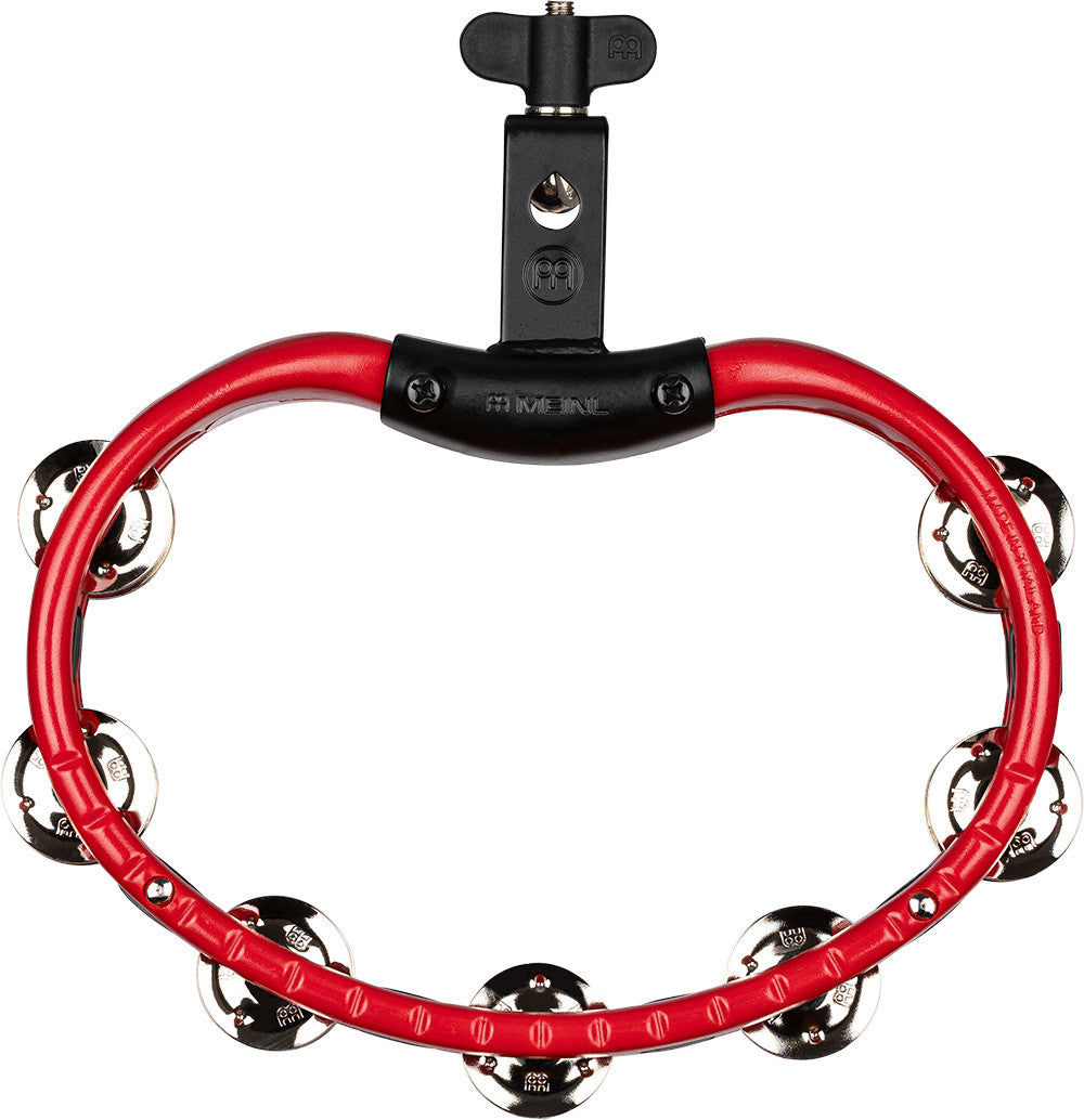 MEINL Percussion Traditional Mountable ABS Series Molded ABS Tambourine - rot/vernickelte Stahl Jingles