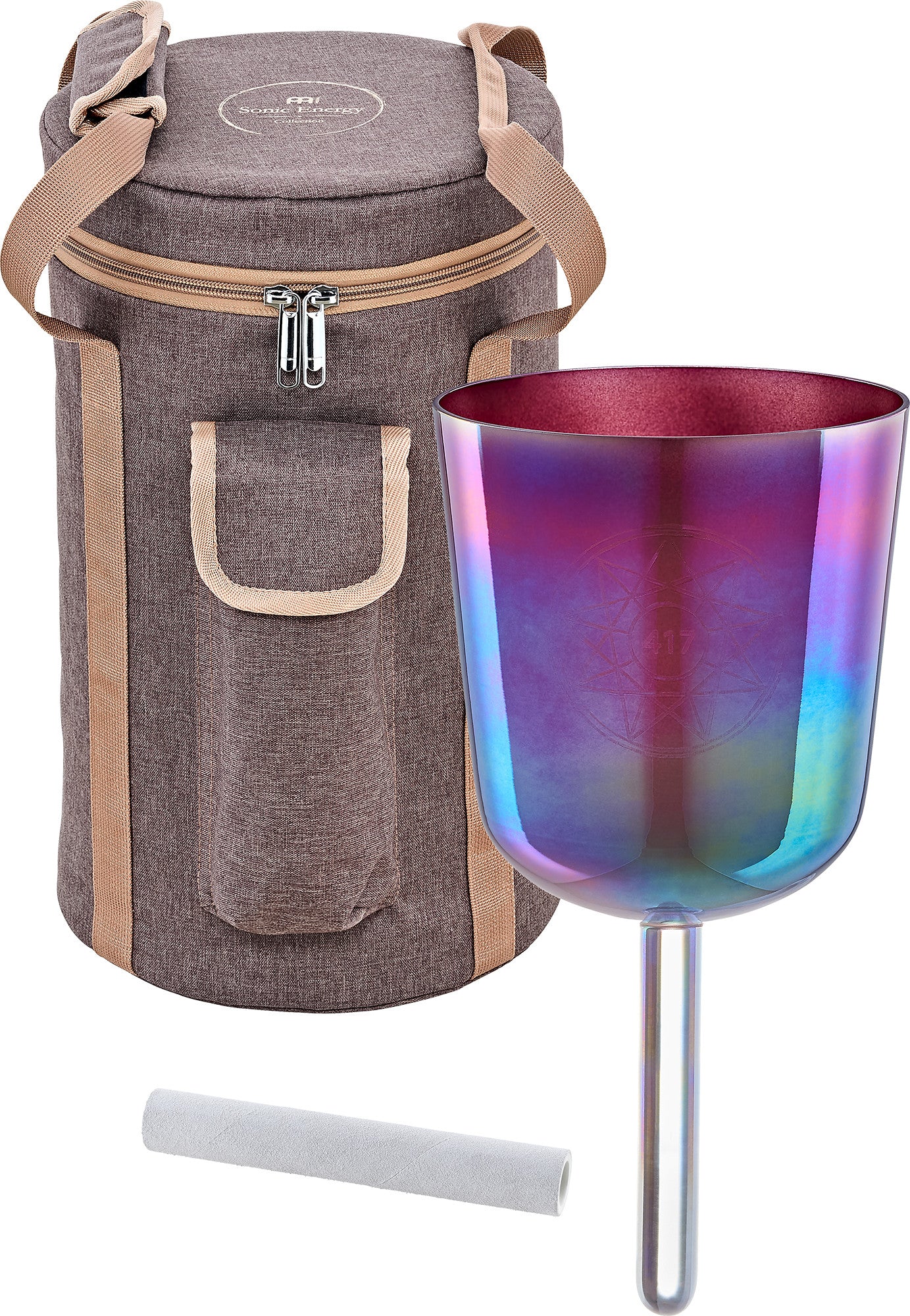 MEINL Sonic Energy 5.75" Essence Solfeggio Crystal Singing Bowl Re 417 Hz, Copper Brown