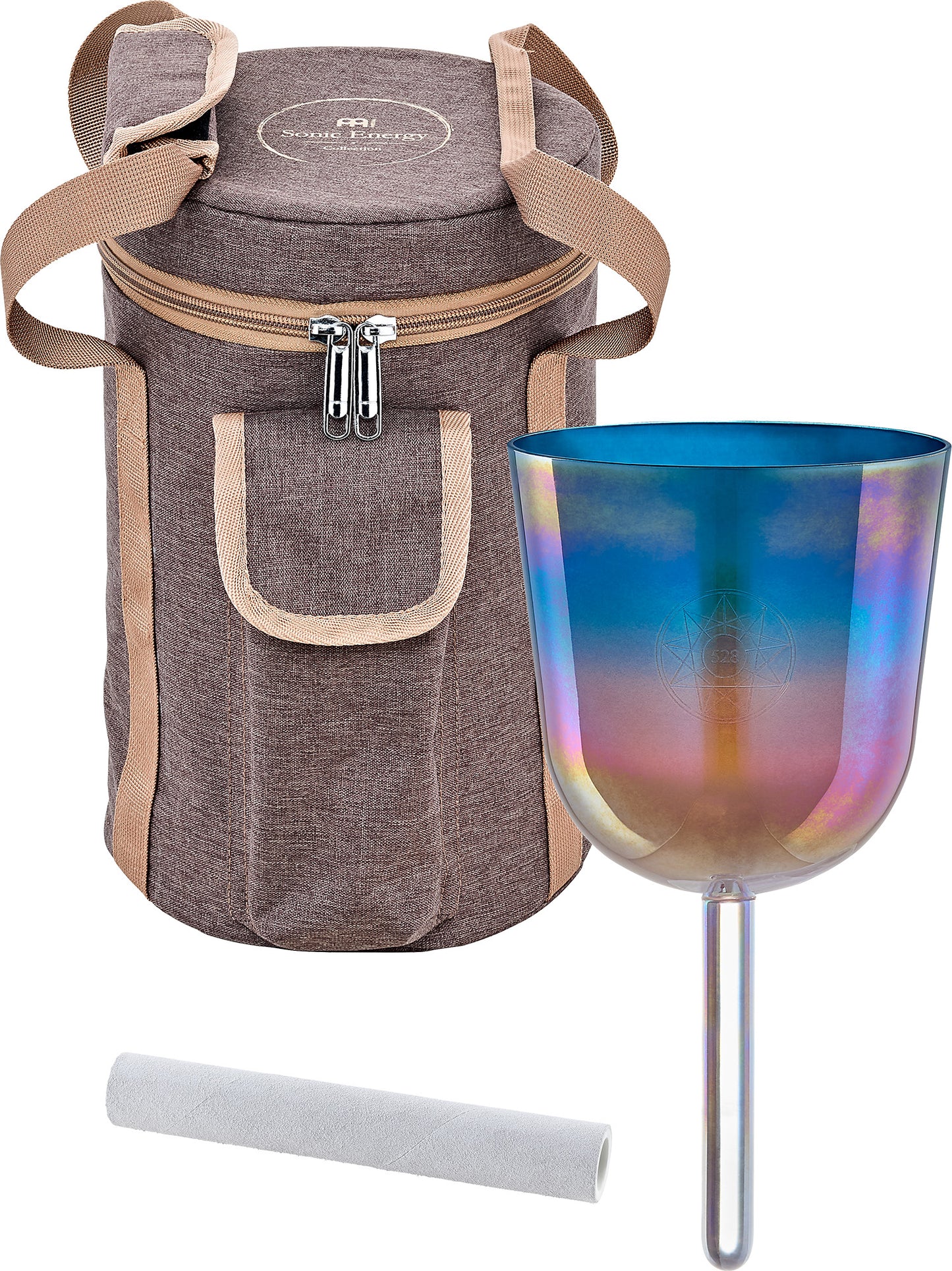 MEINL Sonic Energy 4.5" Essence Solfeggio Crystal Singing Bowl Mi 528 Hz, Sunrise Blue
