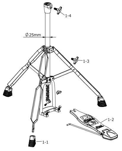 TAMA Untere Baugruppe für HH02W HiHat Stand