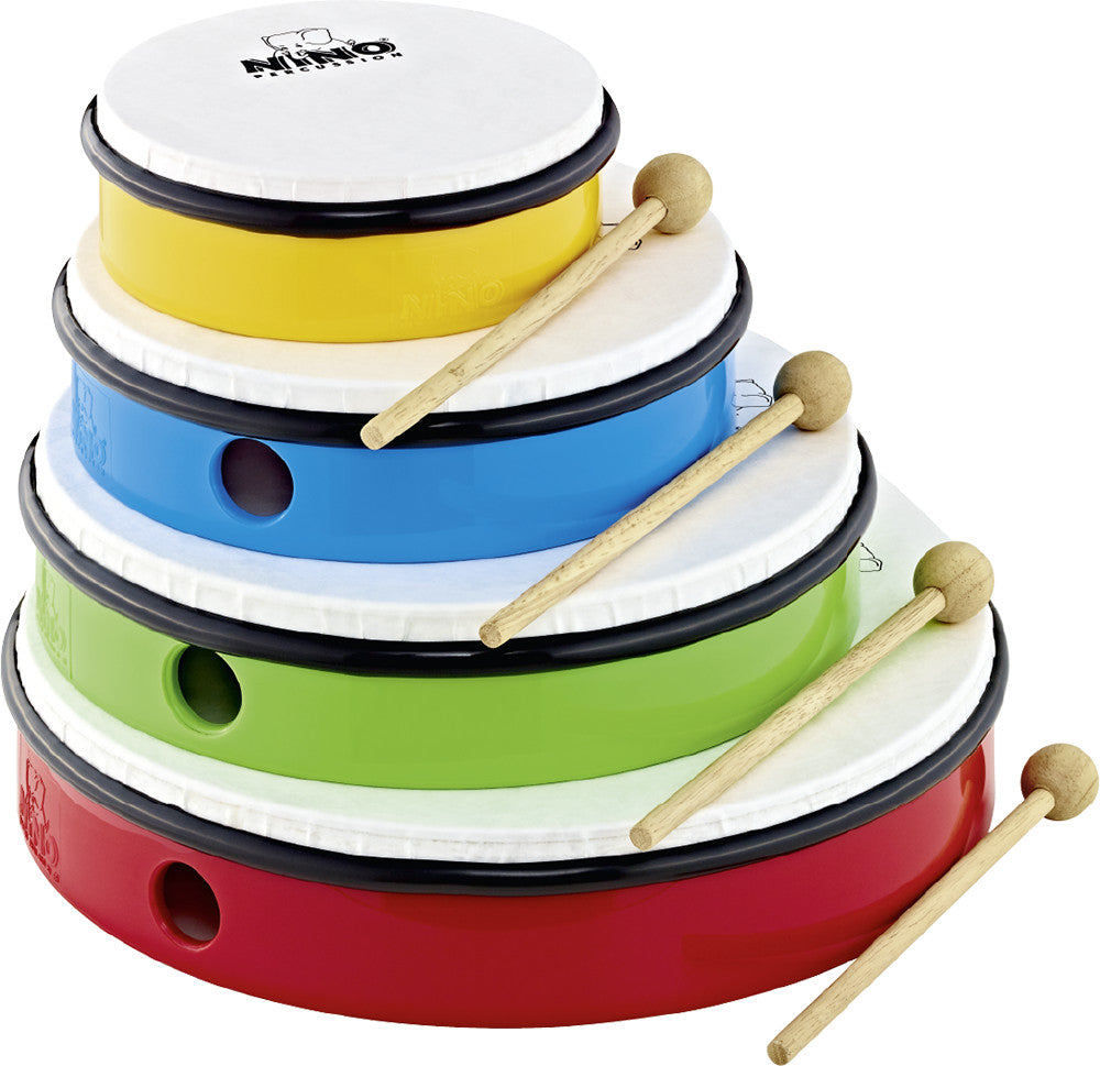 NINO Percussion Molded ABS Hand Drum Set + Nylon Bag