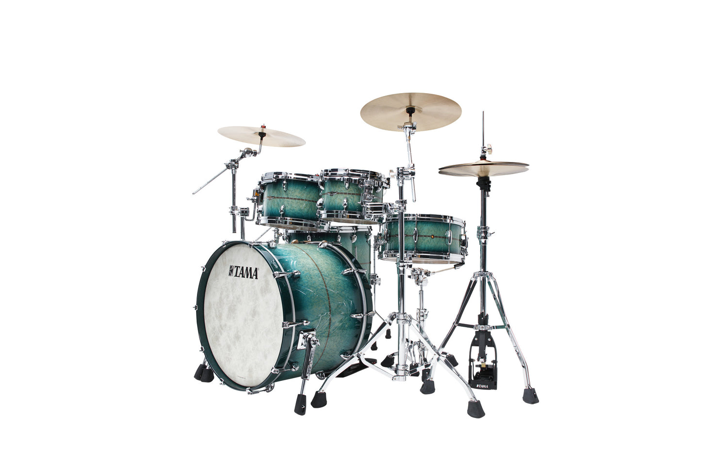 TAMA STAR Maple Factory Vault Shell Kit 5 pcs. - Cerulean Bird's Eye Maple/Chrome HW