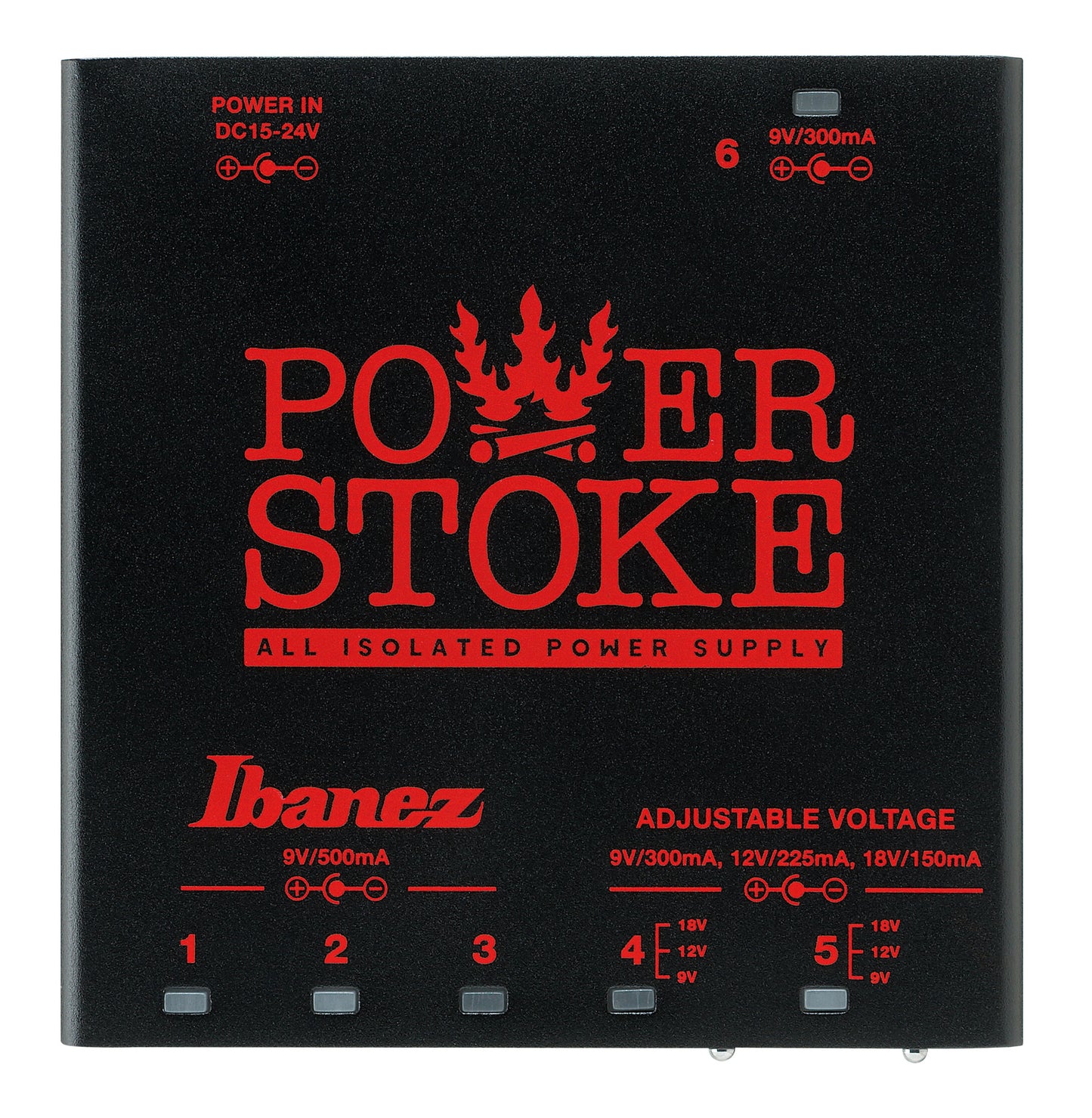 IBANEZ Guitar Pedal Power Supply - 6 Isolated Outputs for Guitar Pedals