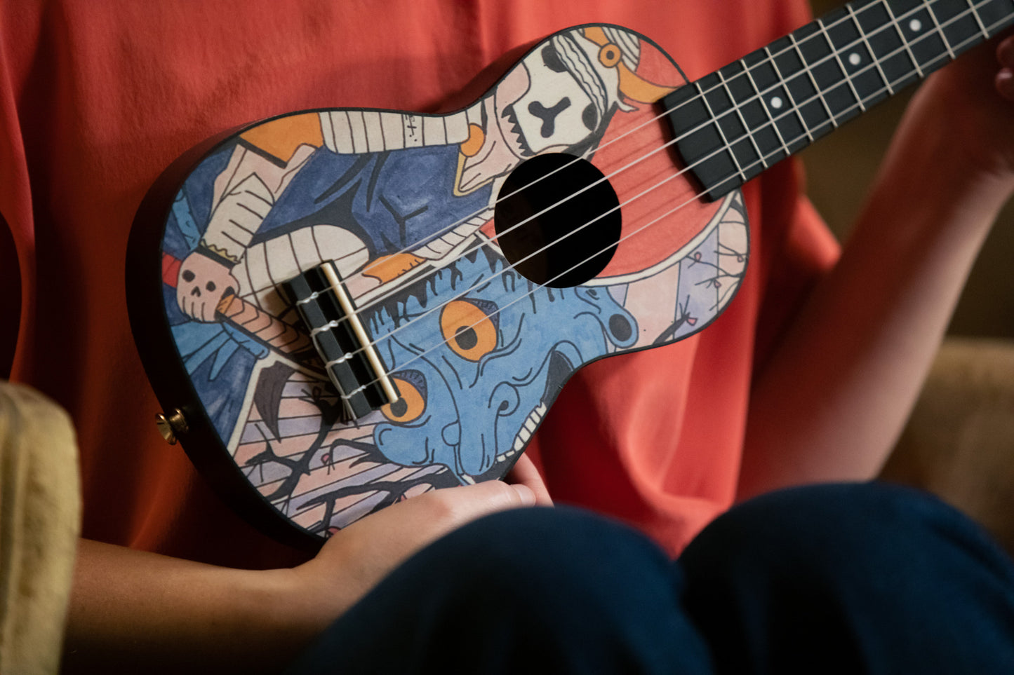 KEIKI K2 Serie Sopran Ukulele Set - Agathis / ABS Samurai