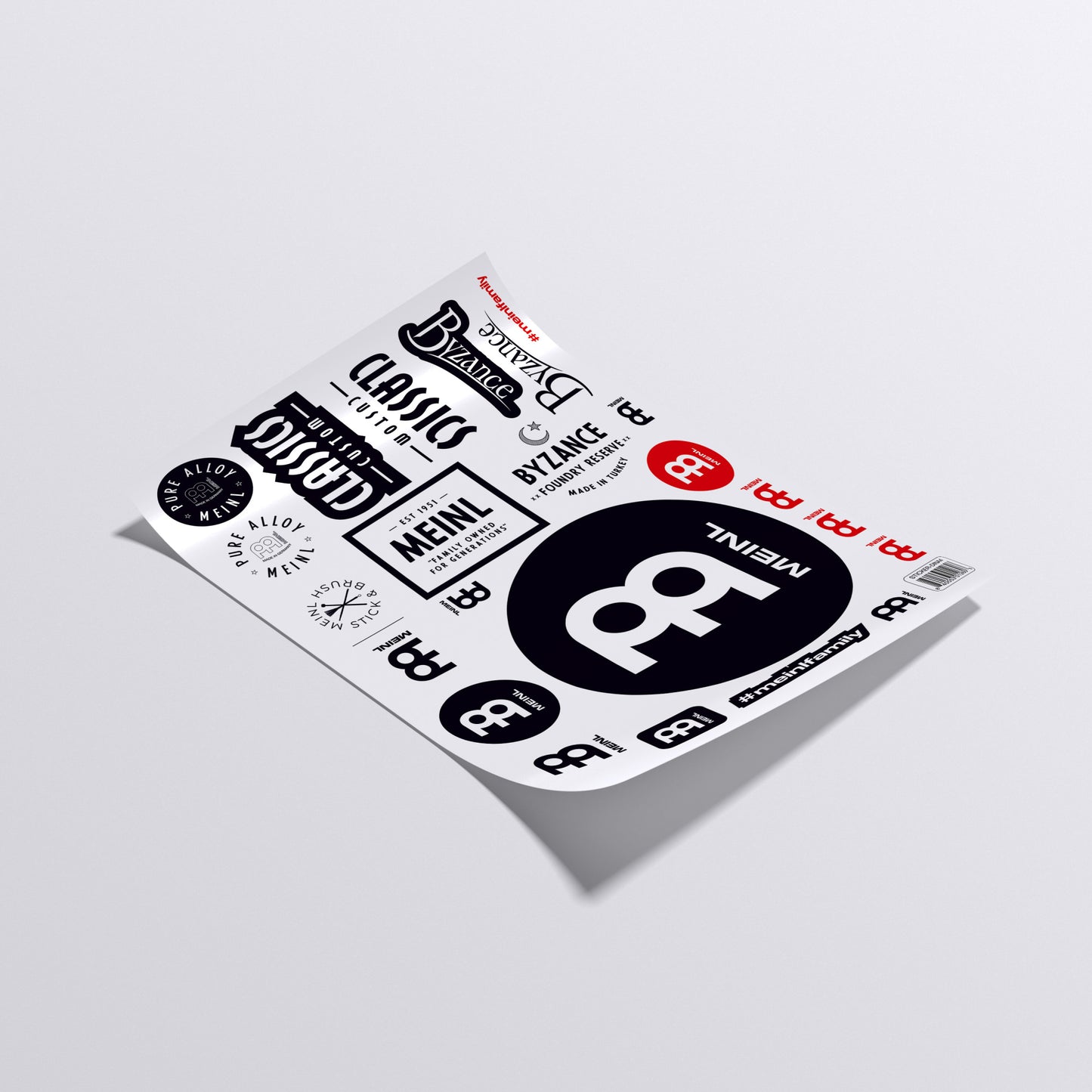 MEINL Stickerbogen DIN A4 mit 22 Stickern