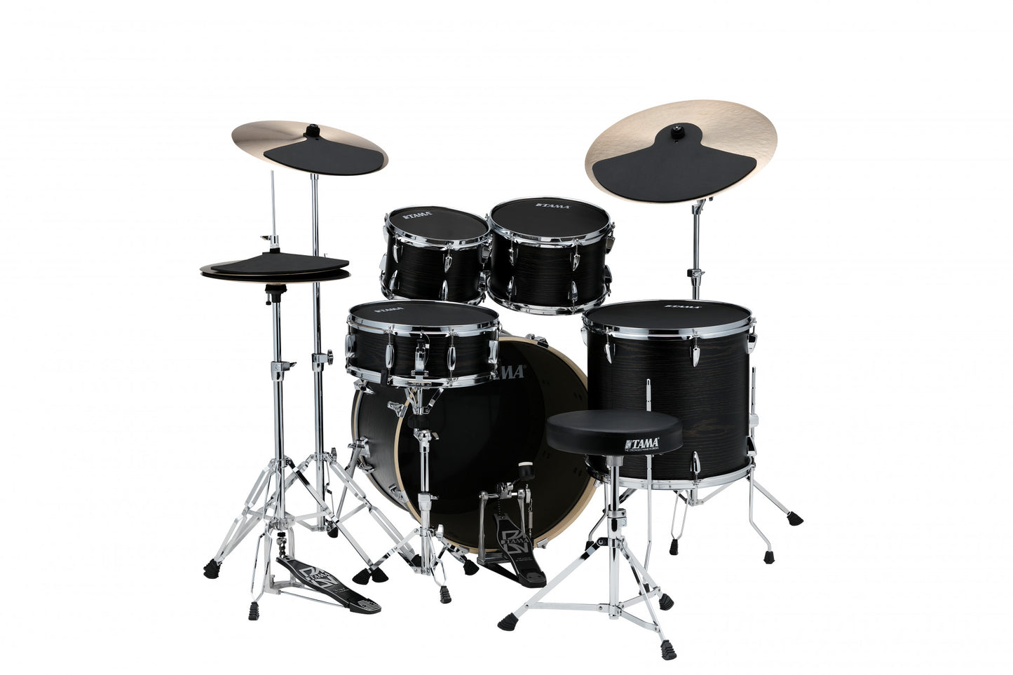 TAMA Silent Practice Set - 22" Bass Drum/16" Floor Tom/10" & 12" Tom Tom/14" Snare Drum/14" HiHat/16" Cymbal/18"-20" Cymbal