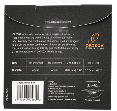 ORTEGA Custom Made Strings Ukulele String Set - Baritone 4 String