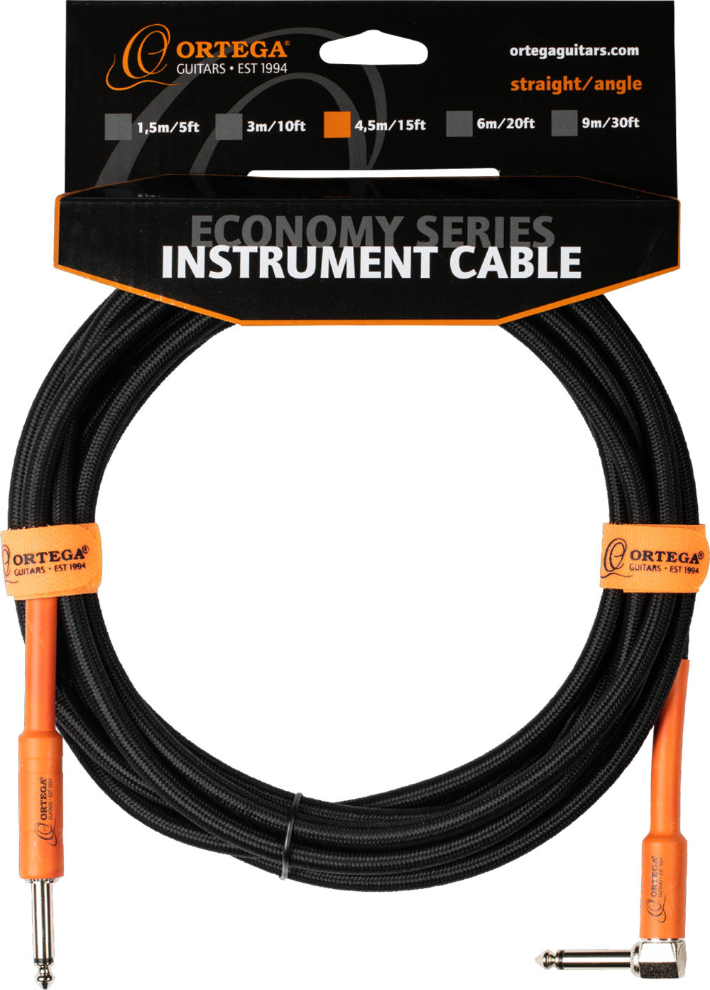 ORTEGA Economy Series Instrumentenkabel - 4,5m / 15ft