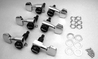 IBANEZ big-button machine head set L*3 R*3 - cosmo black for ART600