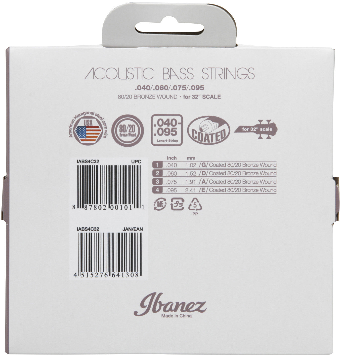 IBANEZ String Set for 4 String Acoustic Bass
