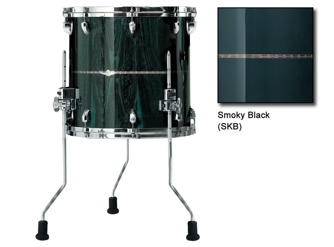 TAMA STAR Bubinga Floor Tom 16" x 16" - Smoky Black/Chrom HW/Inlay: Only Outside