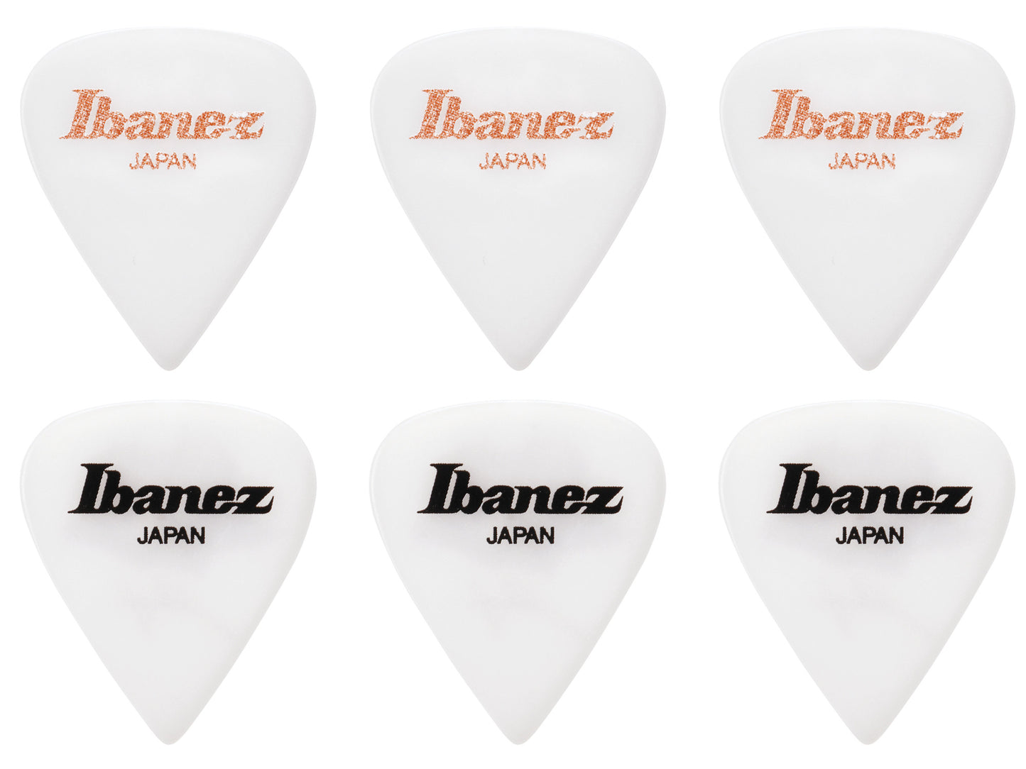 IBANEZ Pick "Tim Henson" White, Heavy, 6 Stück/Set 3x Pink & 3x Black W6RST Logo