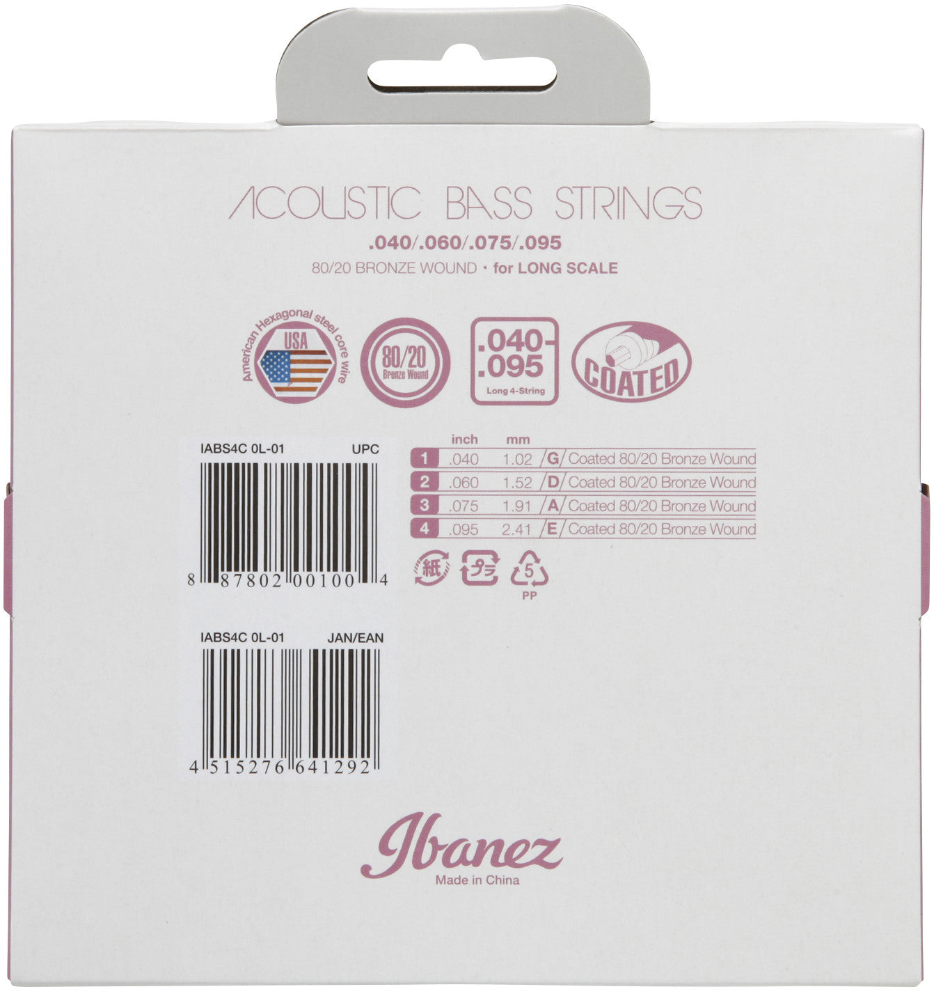 IBANEZ String Set for 4 String Acoustic Bass