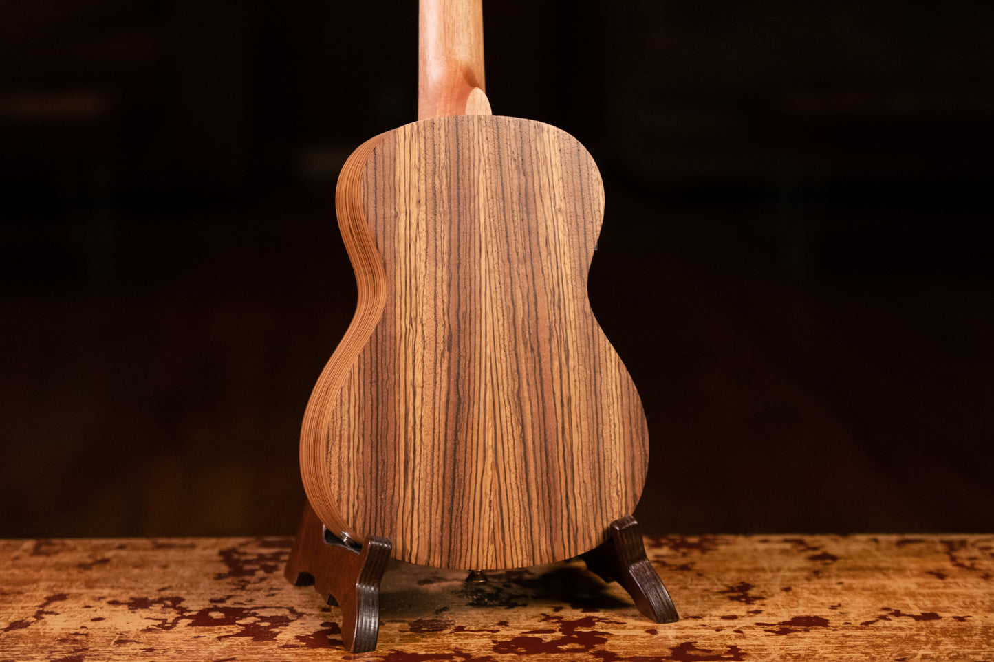 ORTEGA Timber Series Concert Preamp Ukulele 4 String - Zebrawood Natural + Bag