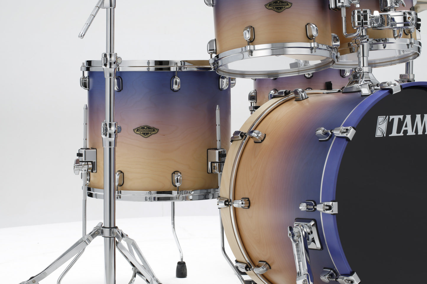 TAMA Starclassic Walnut/Birch Lacquer Shell Kit 4 pcs - Satin Purple Atmosphere Fade/Chrome HW