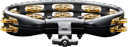 MEINL Percussion Traditional Mountable ABS Series Molded ABS Tambourine - Black/Solid Brass Jingles