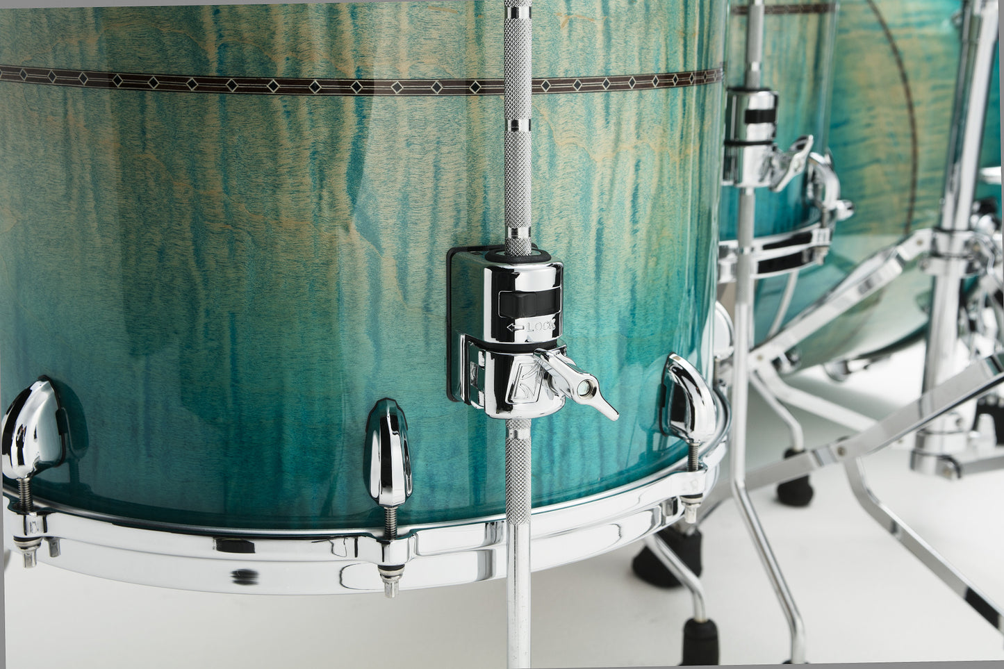 TAMA STAR Maple Shell Kit 3 teilig - Emerald Sea Curly Maple Burst/Chrom HW