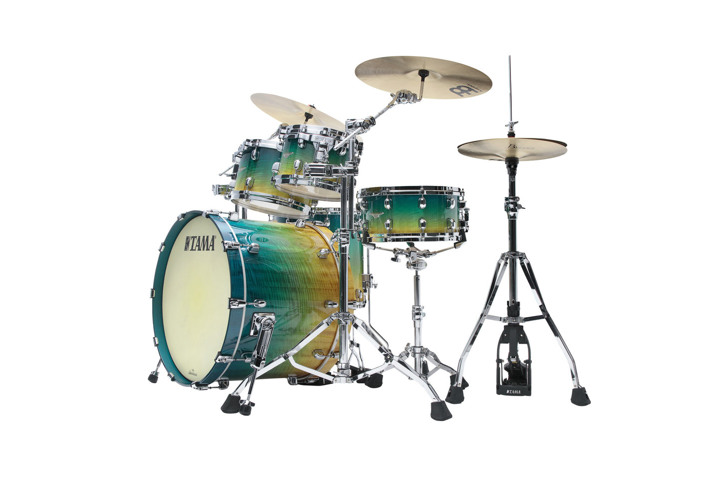 TAMA Starclassic Maple Exotic Shell Kit 4 teilig - Marine Shoreline Movingui Fade/Chrom HW