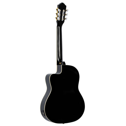 ORTEGA Family Series Pro 4/4 Konzertgitarre 6 String - Massive Fichte / Mahagoni Black + Bag
