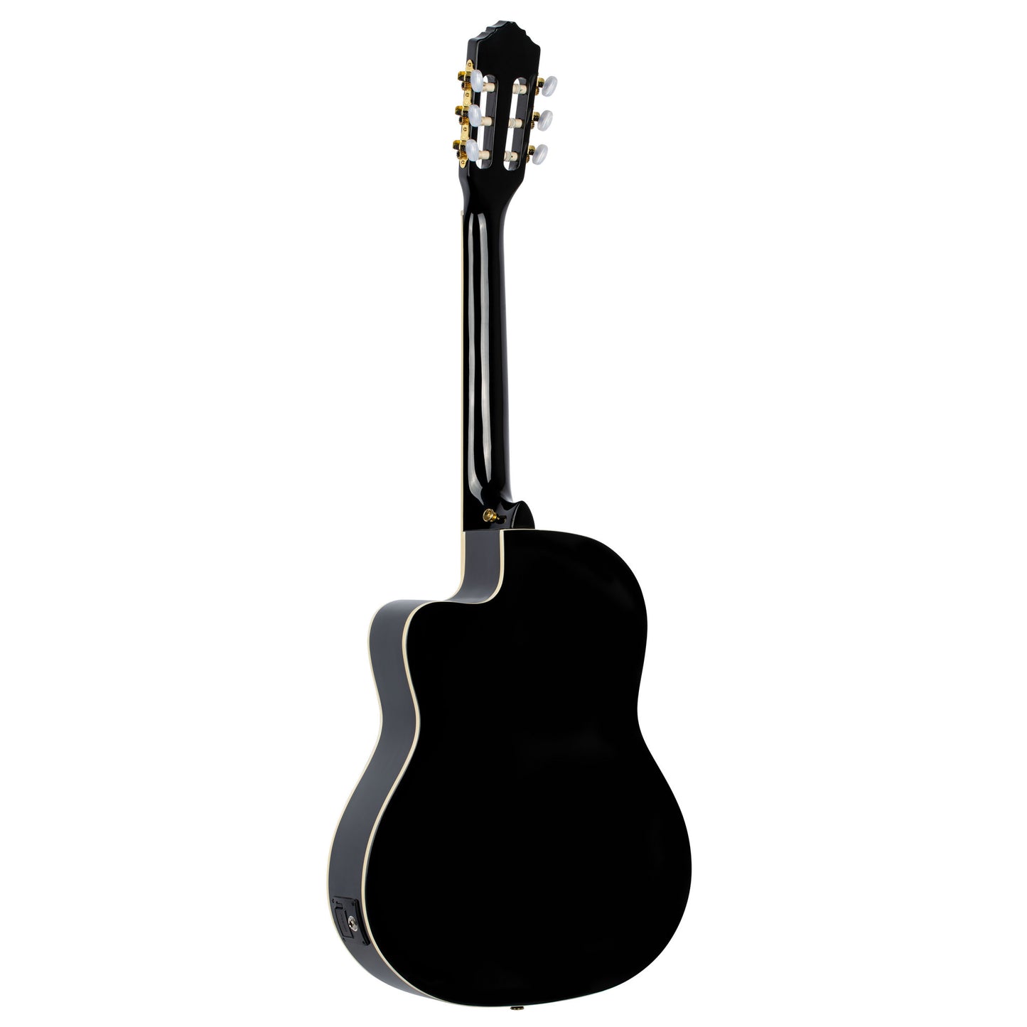 ORTEGA Family Series Pro 4/4 Konzertgitarre 6 String - Massive Fichte / Mahagoni Black + Bag