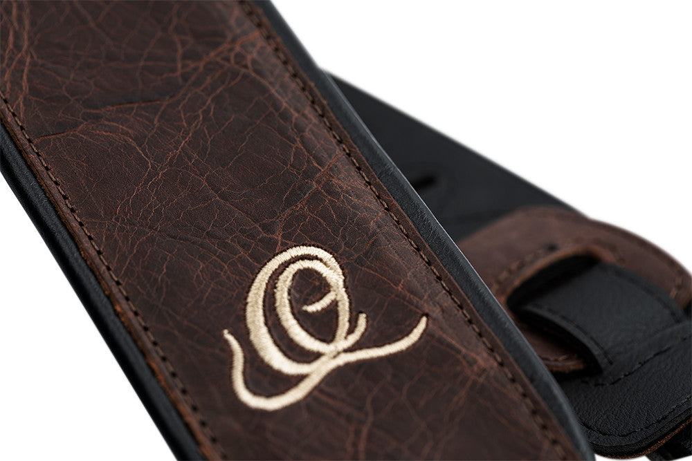 ORTEGA Echtledergitarrengurt - Vintage Brown