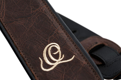ORTEGA Echtledergitarrengurt - Vintage Brown