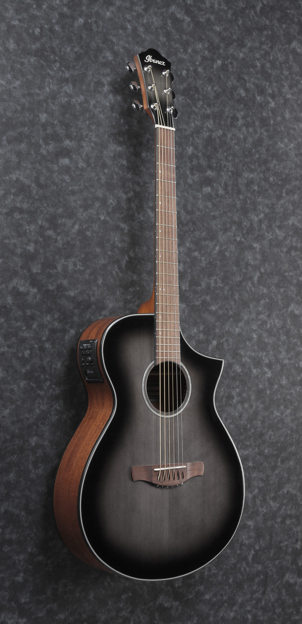 IBANEZ AEW Acoustic Guitar 6-String - Transparent Charcoal Burst High Gloss