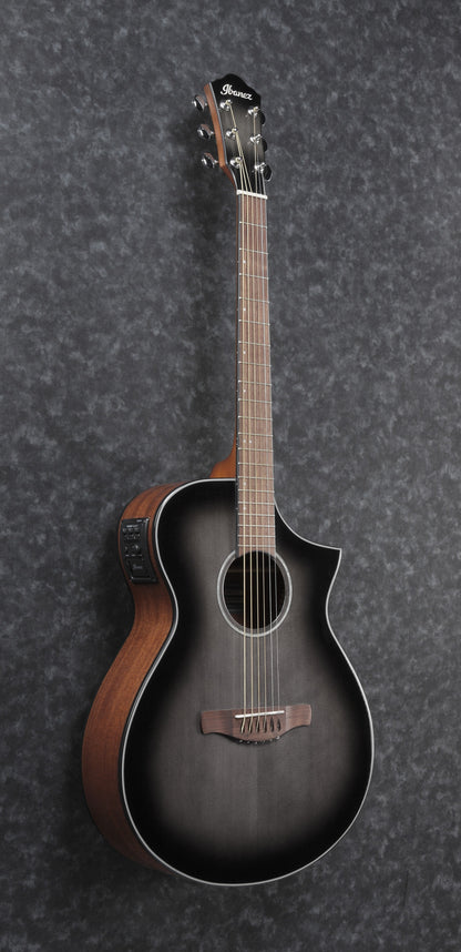 IBANEZ AEW Acoustic Guitar 6-String - Transparent Charcoal Burst High Gloss