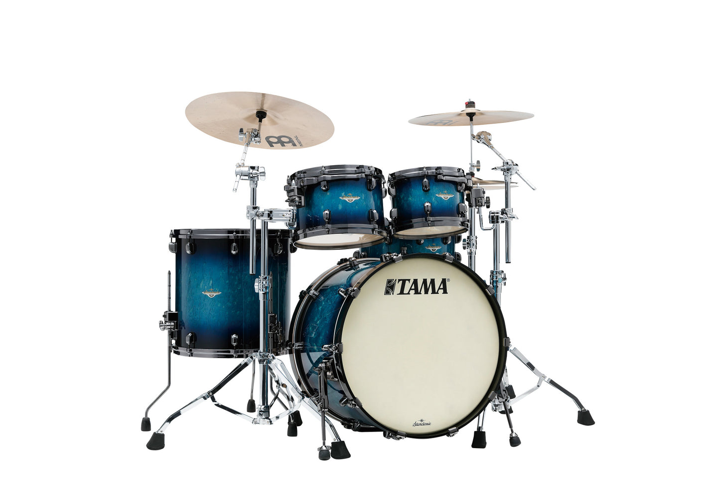 TAMA Starclassic Maple Lacquer Shell Kit 4 teilig - Molten Electric Blue Burst/Black Nickel HW