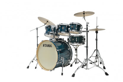 TAMA Superstar Classic Shell Kit 7 teilig - Gloss Sapphire Lacebark Pine/Chrom HW