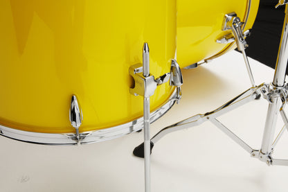 TAMA Imperialstar Drum Set 5 pcs - Electric Yellow/Chrome HW + MEINL Cymbals HCS Cymbal Kit/Stage Master Double-Braced Hardware Kit