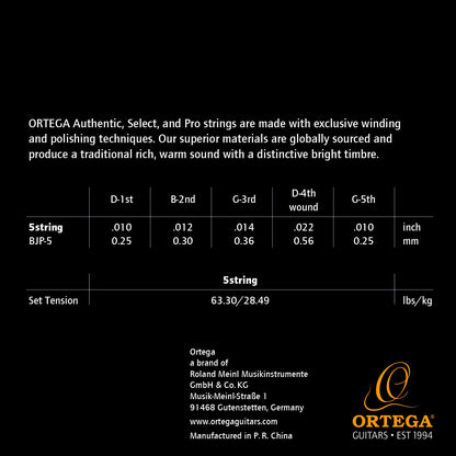 ORTEGA Custom Made Strings Pro - Banjo 5 String