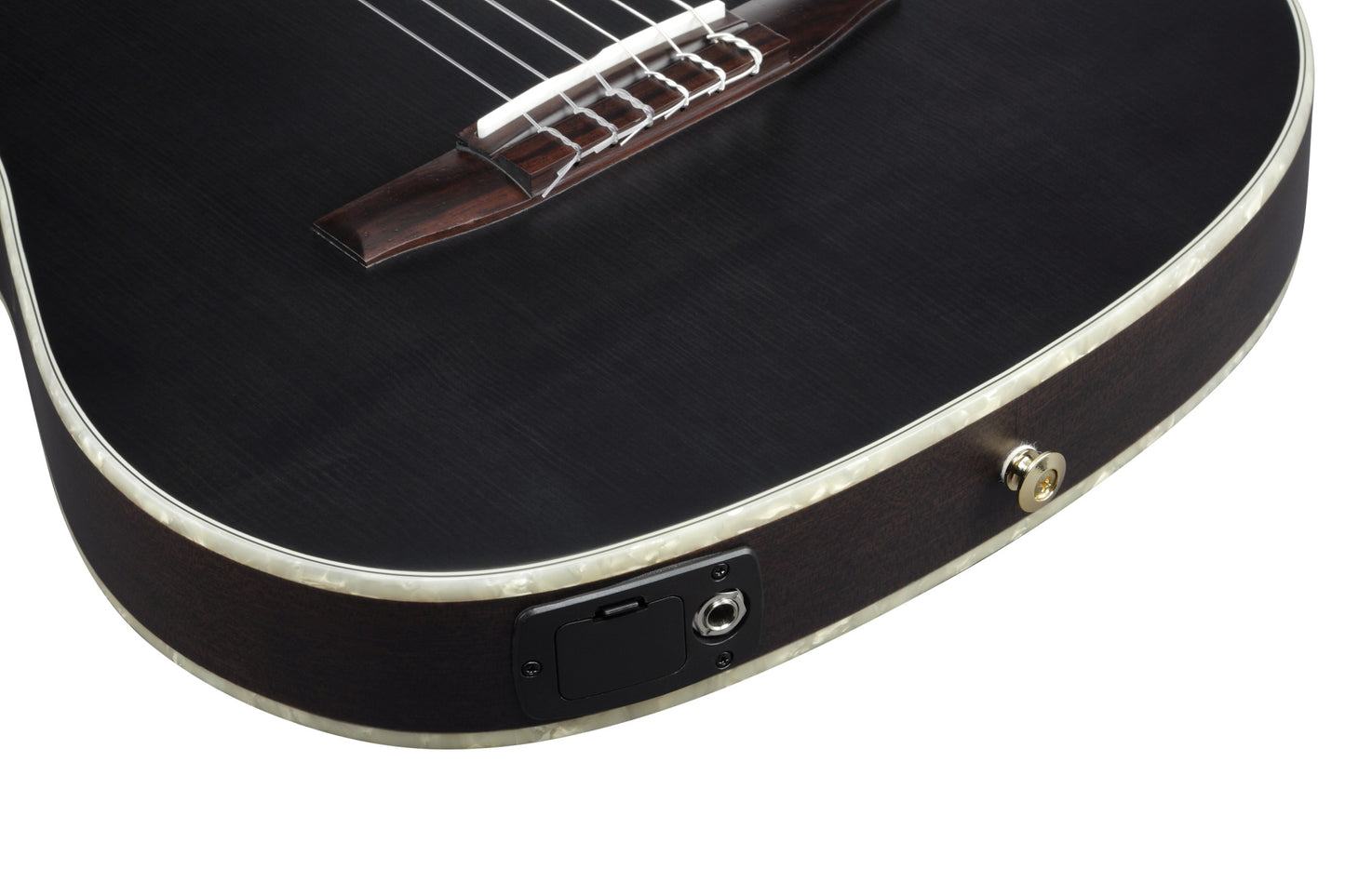 IBANEZ Tim Henson Signature Nylon String Guitar 6-String Lefty - Transparent Black Flat