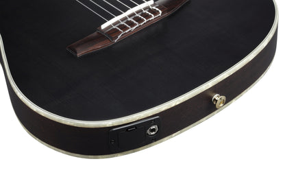 IBANEZ Tim Henson Signature Nylon String Guitar 6-String Lefty - Transparent Black Flat