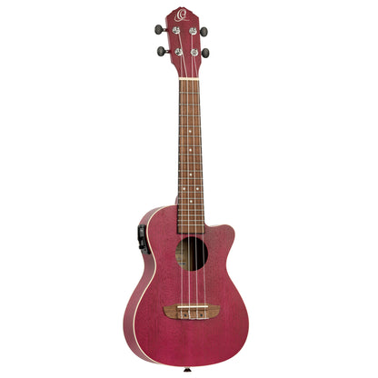 ORTEGA Earth Serie Konzert Preamp Ukulele 4 String - Raspberry Red