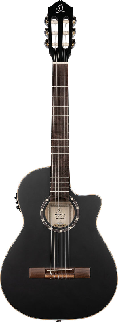 ORTEGA Family Series 3/4 Konzertgitarre 6-String - Satin Black + Gigbag