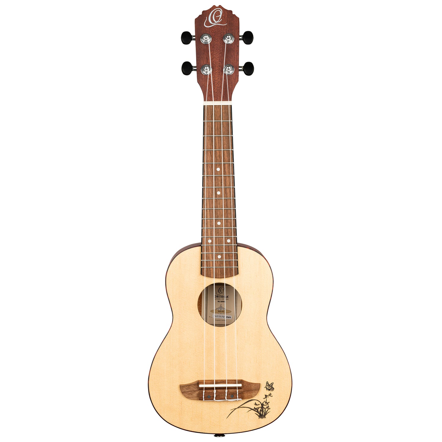 ORTEGA Bonfire Serie Sopran Ukulele 4 String - Fichte/Sapele Natur