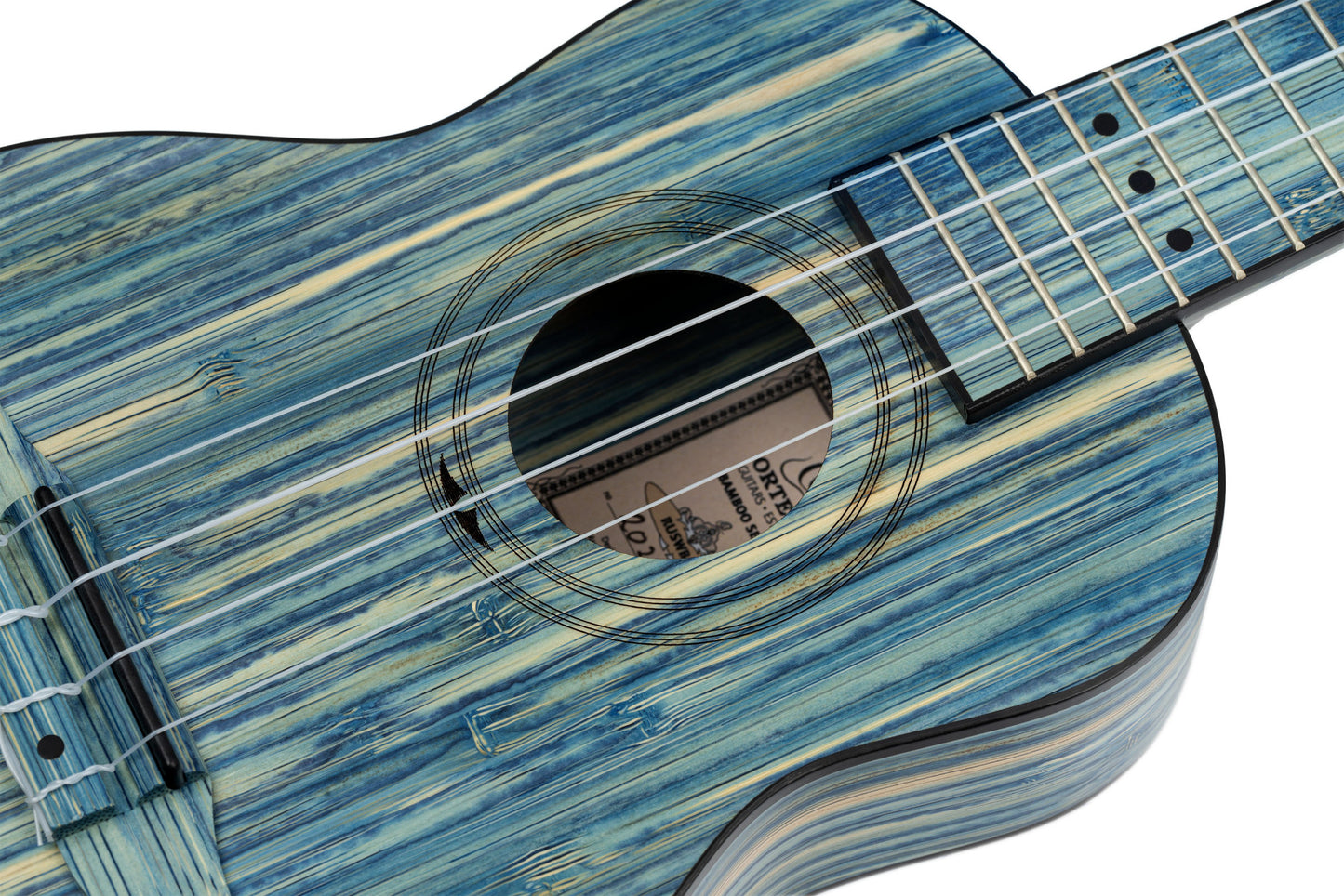 ORTEGA Bamboo Series Soprano Ukulele 4 String - Solid Bamboo Stonewashed + Bag