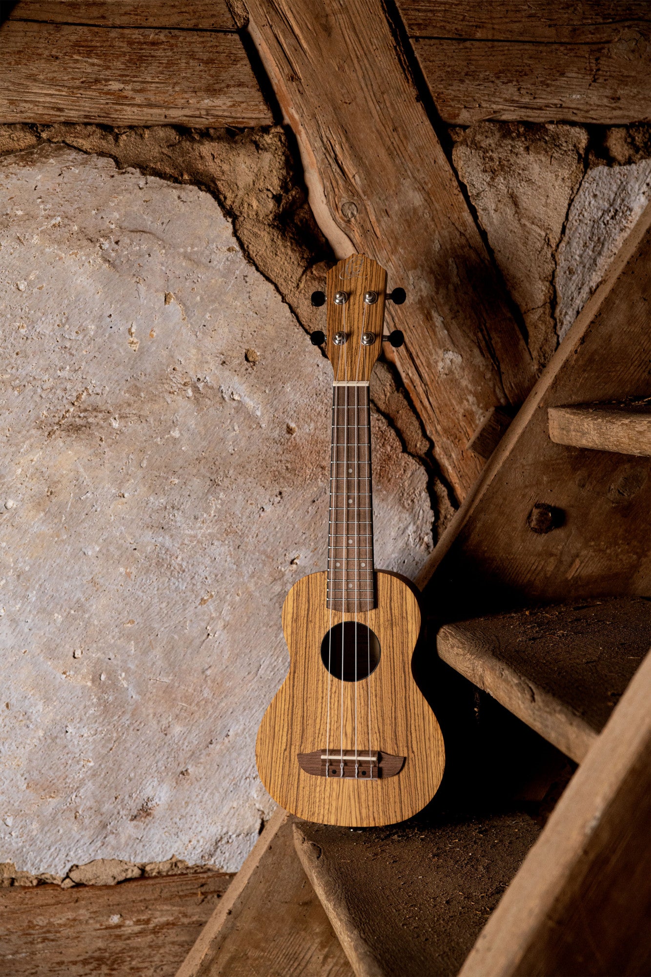 ORTEGA Timber Series Soprano Ukulele 4 String - Zebrawood Natural + Bag