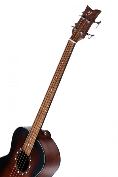 ORTEGA Deep Series 7 Medium Scale Acoustic Bass 4 String - Spruce / Mahogany Bourbon Fade